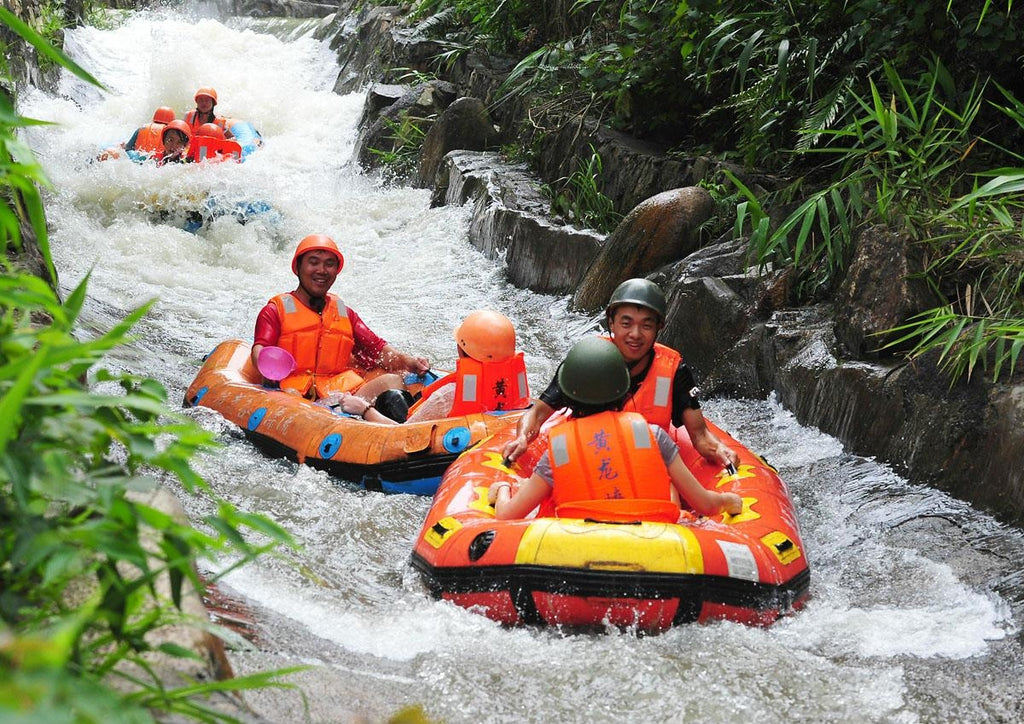 中国广东清远古龙峡-国际（勇猛）赛道全程漂流+云天玻霸+悬崖飞车
